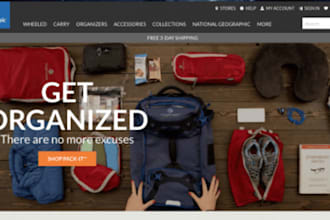 design profitable travel accessories shopify vacation store travel bag website