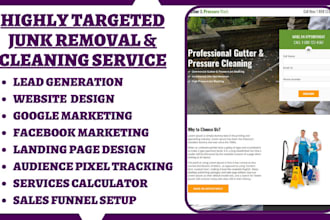 junk removal leads junk removal website junk removal landing page junk removal