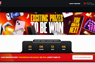 design raffle website competition website giveaway website for raffle business