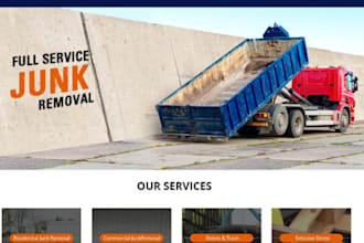 design plumbing, roofing, construction, junk removal, hvac, handyman website
