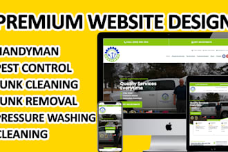 design handyman, pressure washing, pest control, junk removal, cleaning website