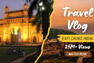 do design your travel vlogs youtube and facebook thumbnail design