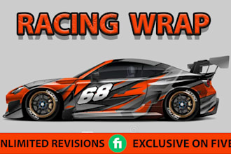 design racing car wrap, livery car wrap, rally car wrap, vehicle wrap design