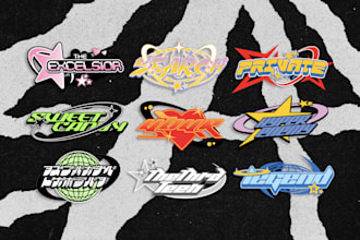 design y2k style streetwear logo