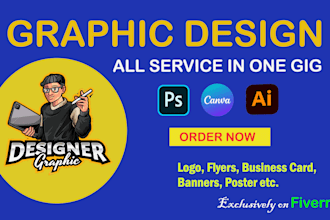 do any graphic design and adobe photoshop work you need