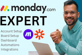 setup and optimize monday com for task management and airtable database