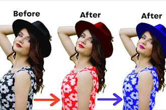 change the color of any products, text, and background in photoshop