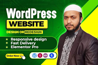 develop wordpress website or design, redesign or clone with elementor