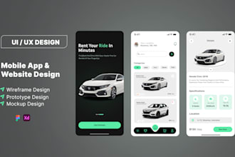 do figma ui ux design for figma website, mobile app, dashboard design