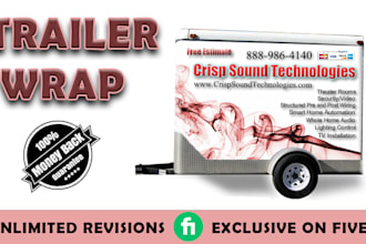make trailer wrap design for truck, van, trailer,bus, vehicle wrap