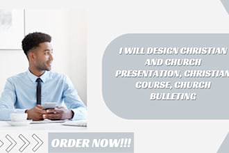 design christian and church presentation, christian course, church bulleting