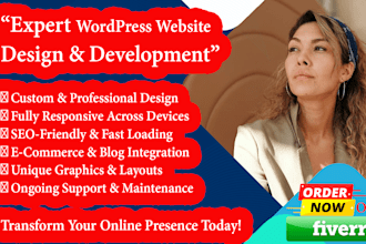 design develop a custom and responsive wordpress website