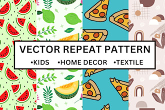 create vector seamless textile repeat pattern