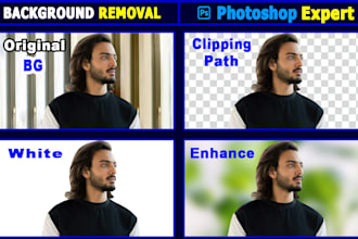 do background removal, clipping path, white and transparent of anything