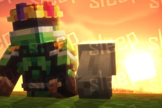 create a professional minecraft thumbnail