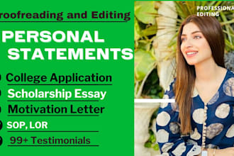 proofread personal statement, statement of purpose scholarship motivation essay