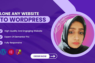 clone any website on wordpress with elementor pro