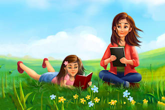 illustrate children story book illustration, children story book illustration