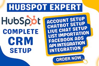 hubspot chatbot live chat hubspot form embed facebook ads integration automation