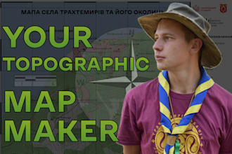 do topographic map for your travel trip, tourism, sports