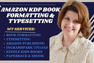 do typesetting, book formatting, book layout design, kdp book publishing