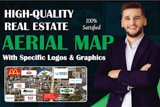 design or create commercial real estate aerial map