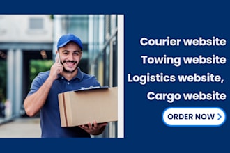 courier website, towing website, cargo website, shipping website