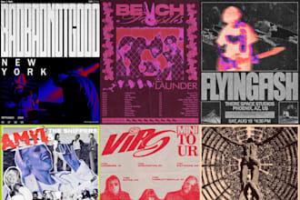 do design poster tour show and music event for your band