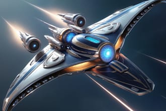 create a best sci fi art spaceship or any design for you