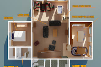 make 3d floor plans for your airbnb