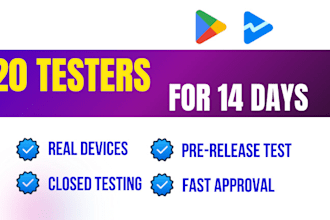 do close testing for your android app and provide 20 tester for 14 days