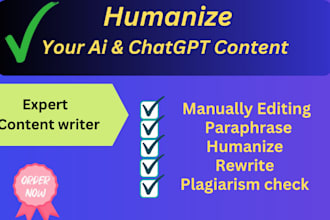 manually copy editing rewrite paraphrase and humanize your ai or chatgpt content