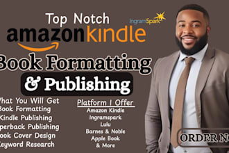 do book formatting for paperback, amazon KDP, kindle ebook, lulu and createspace