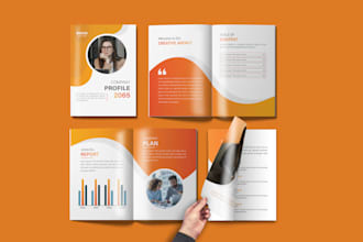 company profile design, brochure, annual report