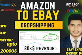 do amazon, walmart, aliexpress to ebay dropshipping listings