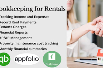 do monthly real estate, property management, bookkeeping