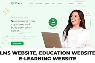 design learning management system elearning website education website
