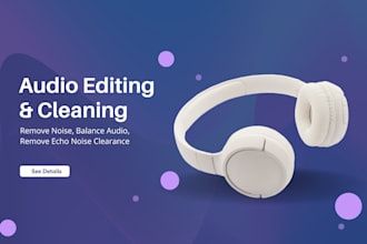 do audio cleaning, fixing, noise reduction and enhancement
