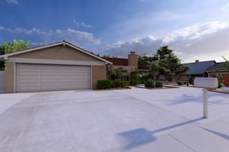 do 3d modelling and render exterior patio, house, villa, apartment, etc