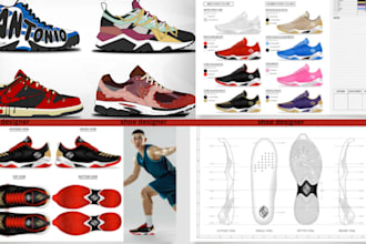 do shoe design, shoe tech pack, sneaker footwear design
