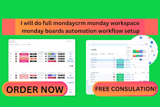 do full mondaycrm monday workspace monday boards automation workflow setup