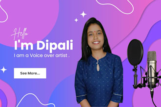 do professional voice over in hindi and english