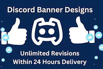 design discord banner, header, icon