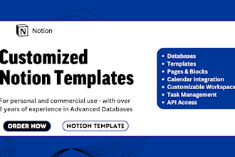 create notion database workspace custom notion template