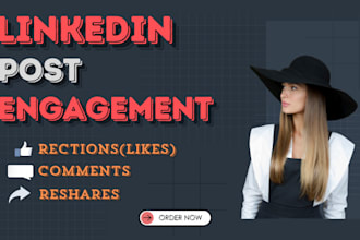help you to increase your linkedin post engagement, viewership with sharing