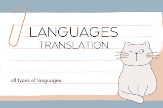 do translation in all languages or writing