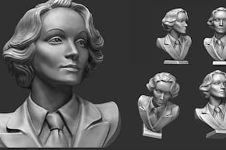 sculpt 3d head bust, 3d head, 3d helmet,3d bust model for 3d printing