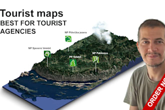 design tourist site plan or map for you