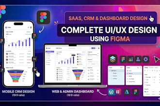 design saas, CRM and admin dashboard UI UX design in figma