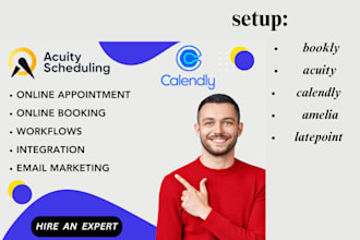 setup amelia, latepoint, bookly, acuity scheduling, bookly, calendly appointment